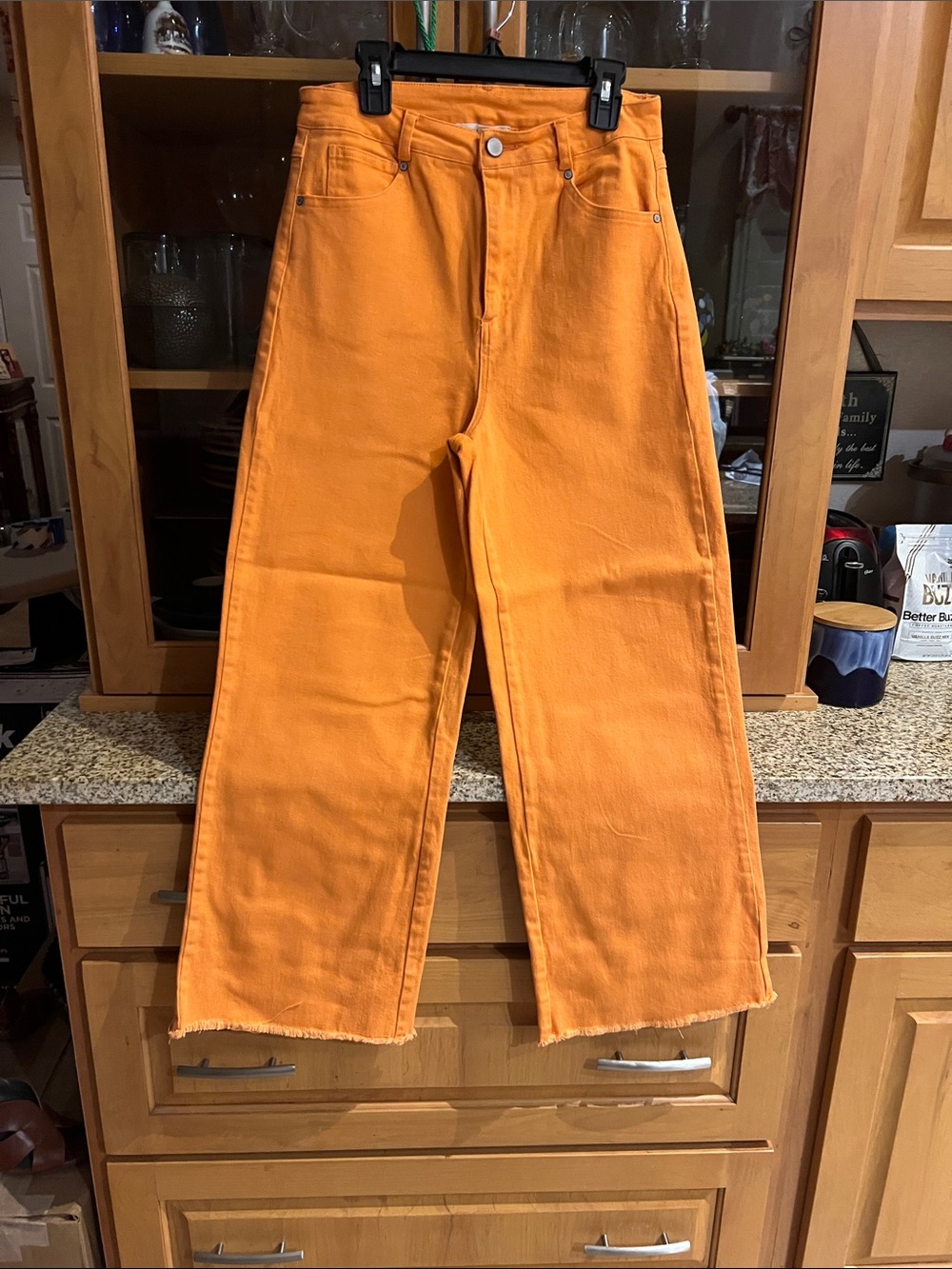 Copper Key High-Waist Wide Leg Jeans - Orange